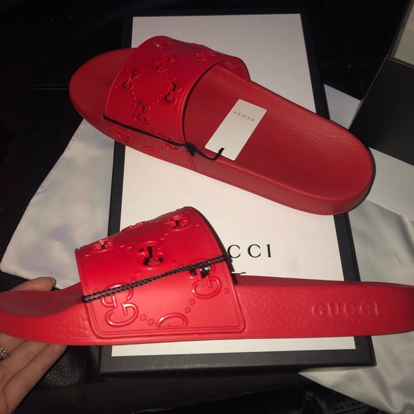 Gucci Shoes - Men’s red Gucci slides - Size 11